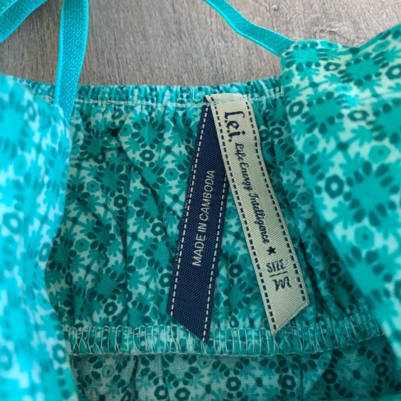 Lei Turquoise Floral Green Dress Girls Size M. C - Picture 7 of 10